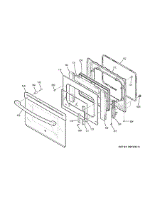 Door parts for Ge Range JS750DF1BB from AppliancePartsPros.com