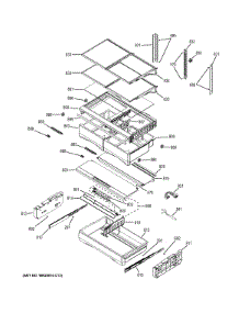 Fresh Food Shelves parts for Ge Refrigerator PFE29PSDFSS from AppliancePartsPros.com