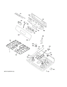 Control Panel & Cooktop parts for Ge Range JGB650DEF2WW from AppliancePartsPros.com