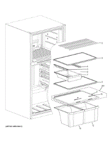 Fresh Food Shelves parts for Ge Refrigerator GTE21GTHBWW from AppliancePartsPros.com