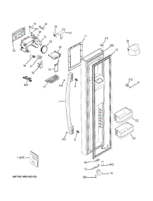 Freezer Door parts for Ge Refrigerator GZS23HSEDFSS from AppliancePartsPros.com