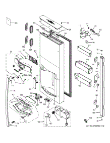 Dispenser Door parts for Ge Refrigerator PYE22PSHBSS from AppliancePartsPros.com