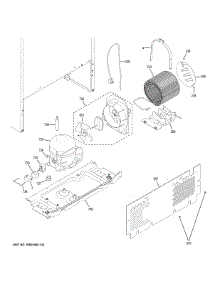 Machine Compartment parts for Ge Refrigerator GTE18LMHDRES from AppliancePartsPros.com