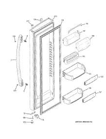 Fresh Food Door parts for Ge Refrigerator GSS23HGHBCBB from AppliancePartsPros.com