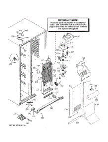 Freezer Section parts for Ge Refrigerator GSS23HMHBCES from AppliancePartsPros.com