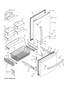 Doors parts for Ge Refrigerator GDE20GGHBRBB from AppliancePartsPros.com