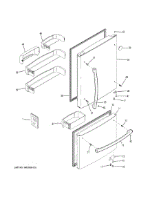 Doors parts for Ge Refrigerator GBS20EGHBRWW from AppliancePartsPros.com