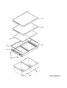 Fresh Food Shelves parts for Ge Refrigerator ABE20EGHBRBS from AppliancePartsPros.com