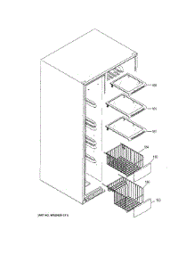 Freezer Shelves parts for Ge Refrigerator GSE25HSHBHSS from AppliancePartsPros.com
