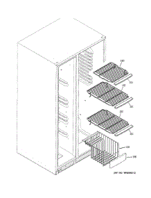 Freezer Shelves parts for Ge Refrigerator GSS25GGHBCBB from AppliancePartsPros.com