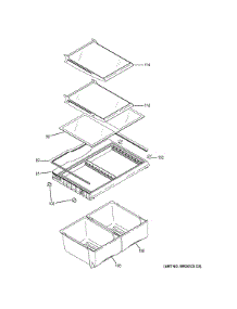 Fresh Food Shelves parts for Ge Refrigerator GBS20ESHBRSS from AppliancePartsPros.com