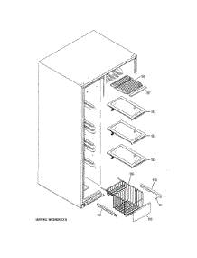 Freezer Shelves parts for Ge Refrigerator GSS23HSHBCSS from AppliancePartsPros.com