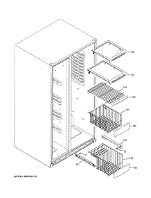 Freezer Shelves parts for Ge Refrigerator PSE25KSHBHSS from AppliancePartsPros.com