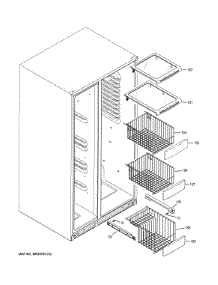 Freezer Shelves parts for Ge Refrigerator PSE25KGHBHWW from AppliancePartsPros.com