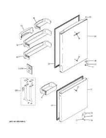 Doors parts for Ge Refrigerator ABE20EGHBRWS from AppliancePartsPros.com