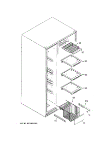 Freezer Shelves parts for Ge Refrigerator GSS23HGHBCWW from AppliancePartsPros.com