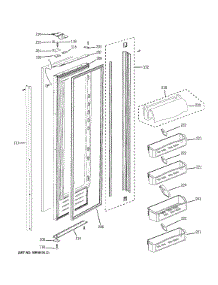 Fresh Food Door parts for Ge Refrigerator PSB48YPHASV from AppliancePartsPros.com