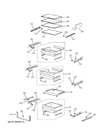 Fresh Food Shelves parts for Ge Refrigerator PSB48YPHASV from AppliancePartsPros.com