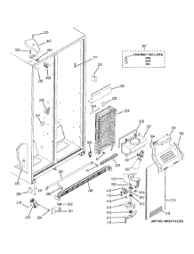 Freezer Section parts for Ge Refrigerator GSE22ESHBSS from AppliancePartsPros.com