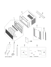 Grille & Chassis Parts parts for Ge Room Air Conditioner AEH24DXL1 from AppliancePartsPros.com