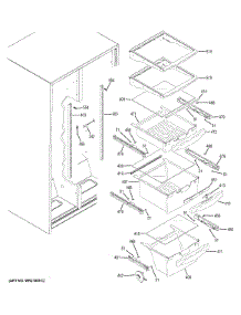 Fresh Food Shelves parts for Ge Refrigerator GSE25ETHBBB from AppliancePartsPros.com