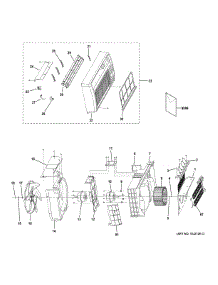Grille & Chassis Parts parts for Ge Room Air Conditioner AJEM12DCFL2 from AppliancePartsPros.com