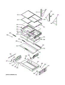 Fresh Food Shelves parts for Ge Refrigerator GNE26GGDDWW from AppliancePartsPros.com
