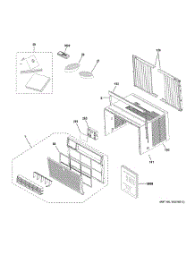 Grille & Chassis Parts parts for Ge Room Air Conditioner AEM06LVQ1 from AppliancePartsPros.com