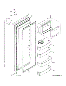 Fresh Food Door parts for Ge Refrigerator ZIS480NXD from AppliancePartsPros.com