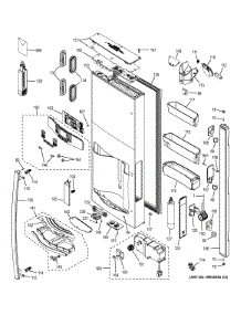 Dispenser Door parts for Ge Refrigerator PFE27KSDDSS from AppliancePartsPros.com