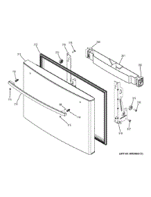 Freezer Door parts for Ge Refrigerator PFE27KSDDSS from AppliancePartsPros.com