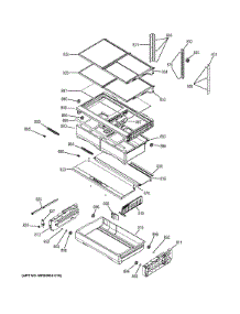 Fresh Food Shelves parts for Ge Refrigerator GFE27GGDDBB from AppliancePartsPros.com