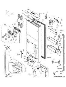Dispenser Door parts for Ge Refrigerator GFE27GGDDBB from AppliancePartsPros.com