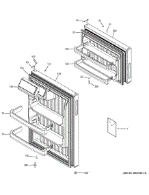 Doors parts for Ge Refrigerator GTR16DBEMRWW from AppliancePartsPros.com