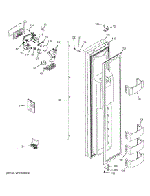 Freezer Door parts for Ge Refrigerator ZISS360DXCSS from AppliancePartsPros.com