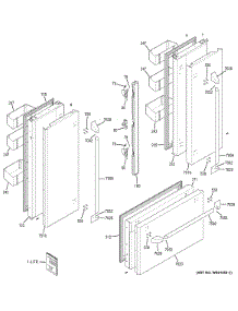 Doors parts for Ge Refrigerator ZIPP360NZA from AppliancePartsPros.com