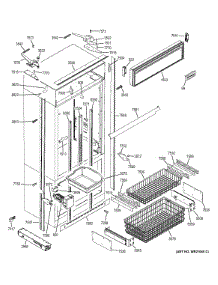 Freezer Section, Trim & Components parts for Ge Refrigerator ZIPS360NZA from AppliancePartsPros.com