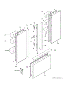 Doors parts for Ge Refrigerator ZIP360NZA from AppliancePartsPros.com