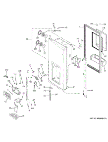 Dispenser Door parts for Ge Refrigerator PGCS1RKZJSS from AppliancePartsPros.com