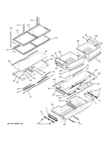 Fresh Food Shelves parts for Ge Refrigerator CWS21SSEAFSS from AppliancePartsPros.com