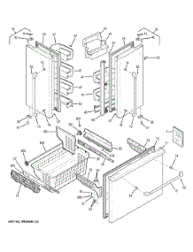 Doors parts for Ge Refrigerator CWS21SSEAFSS from AppliancePartsPros.com