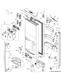 Dispenser Door parts for Ge Refrigerator GFE27GSDCSS from AppliancePartsPros.com