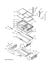 Fresh Food Shelves parts for Ge Refrigerator GFE27GGDCWW from AppliancePartsPros.com