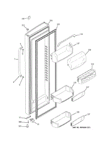 Fresh Food Door parts for Ge Refrigerator GSHS6KGZCCSS from AppliancePartsPros.com