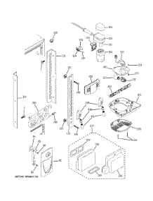 Fresh Food Section parts for Ge Refrigerator GNE22GGEAFWW from AppliancePartsPros.com