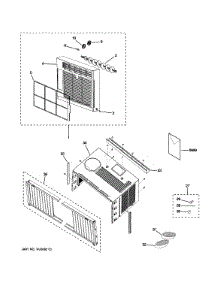 Grille & Chassis Parts parts for Ge Room Air Conditioner AEQ05LSQ1 from AppliancePartsPros.com