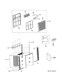 Grille & Chassis Parts parts for Ge Room Air Conditioner AEQ12ASW1 from AppliancePartsPros.com