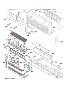Grille, Heater & Base Pan Parts parts for Ge Room Air Conditioner AZ61H07DABM2 from AppliancePartsPros.com