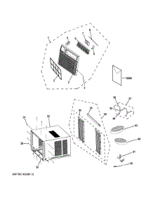 Grille & Chassis Parts parts for Ge Room Air Conditioner AEE08ASL1 from AppliancePartsPros.com