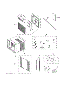 Grille & Chassis Parts parts for Ge Room Air Conditioner AEE18DSL1 from AppliancePartsPros.com